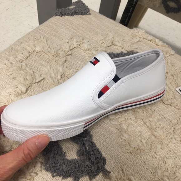 tommy hilfiger white loafers